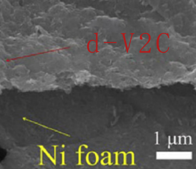 泡沫鎳負載單層V2C-Mxene